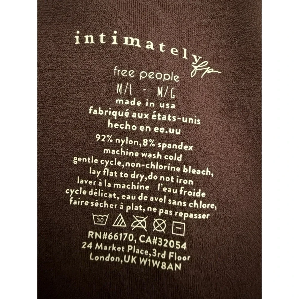 Free People Intimately Chocolate Merlot Square Neck Cami Crop Top M/L NWT NWT